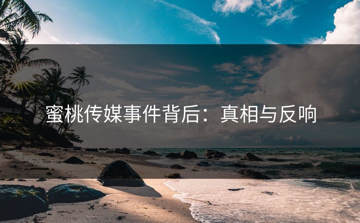 蜜桃传媒事件背后：真相与反响