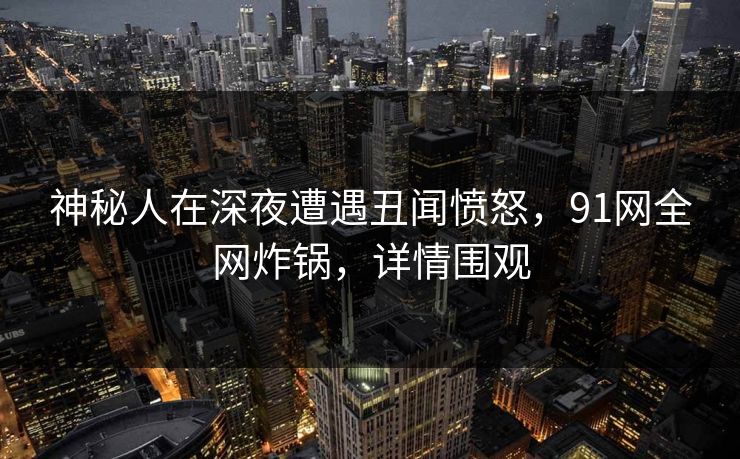 神秘人在深夜遭遇丑闻愤怒，91网全网炸锅，详情围观