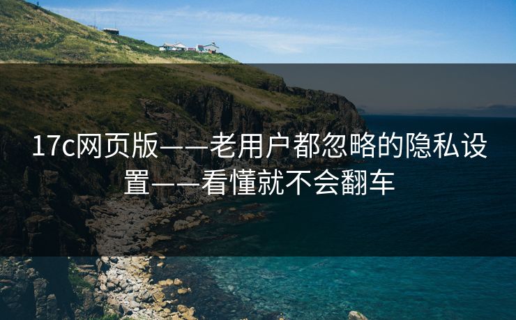 17c网页版——老用户都忽略的隐私设置——看懂就不会翻车